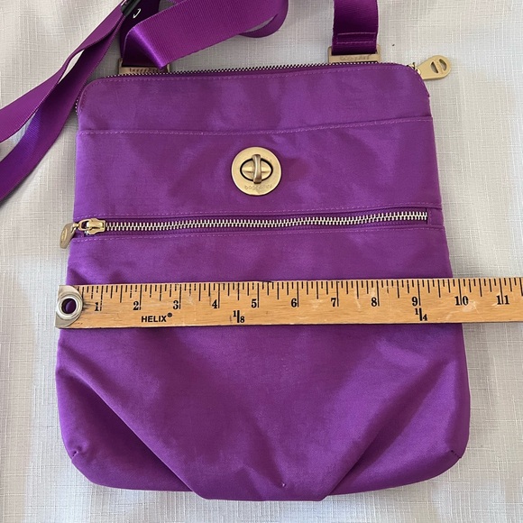 BAGGALLINI Crossbody 2 Pc Set NWT Vibrant Purple Gold Hardware Turn Lock Zipper - Picture 11 of 16